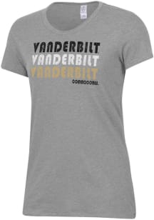 Alternative Apparel Vanderbilt Commodores Womens Grey Keepsake Short Sleeve T-Shirt