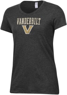 Alternative Apparel Vanderbilt Commodores Womens Black Keepsake Short Sleeve T-Shirt