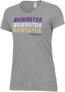 Alternative Apparel Washington Huskies Womens Grey Keepsake Short Sleeve T-Shirt