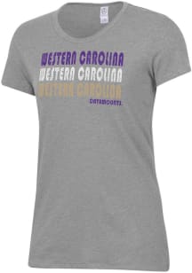 Alternative Apparel Western Carolina Womens Grey Keepsake Short Sleeve T-Shirt