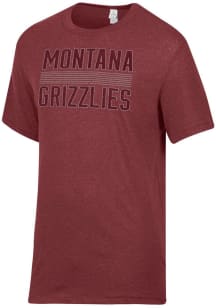 Alternative Apparel Montana Grizzlies Red Keeper Short Sleeve Fashion T Shirt