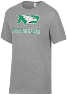 Alternative Apparel North Dakota Fighting Hawks Grey Keeper Short Sleeve Fashion T Shirt