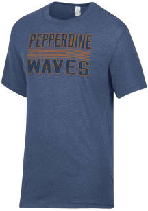 Alternative Apparel Pepperdine Waves Navy Blue Keeper Short Sleeve Fashion T Shirt