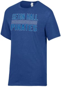 Alternative Apparel Seton Hall Pirates Blue Keeper Short Sleeve Fashion T Shirt