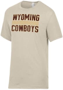 Alternative Apparel Wyoming Cowboys Oatmeal Keeper Short Sleeve Fashion T Shirt