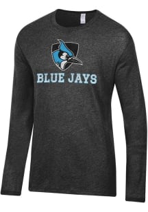 Alternative Apparel Johns Hopkins Blue Jays Black Keeper Long Sleeve Fashion T Shirt