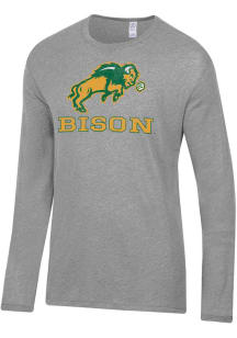 Alternative Apparel North Dakota State Bison Grey Keeper Long Sleeve Fashion T Shirt
