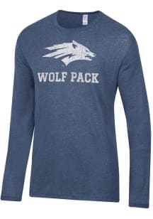 Alternative Apparel Nevada Wolf Pack Navy Blue Keeper Long Sleeve Fashion T Shirt