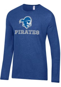 Alternative Apparel Seton Hall Pirates Blue Keeper Long Sleeve Fashion T Shirt
