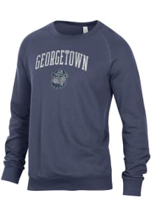 Alternative Apparel Georgetown Hoyas Mens Blue Champ Long Sleeve Fashion Sweatshirt
