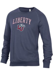 Alternative Apparel Liberty Flames Mens Blue Champ Long Sleeve Fashion Sweatshirt