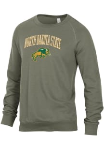 Alternative Apparel North Dakota State Bison Mens Green Champ Long Sleeve Fashion Sweatshirt
