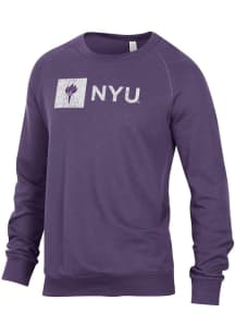 Alternative Apparel NYU Violets Mens Purple Champ Long Sleeve Fashion Sweatshirt