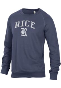 Alternative Apparel Rice Owls Mens Blue Champ Long Sleeve Fashion Sweatshirt