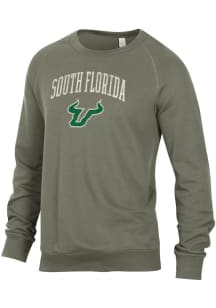 Alternative Apparel South Florida Bulls Mens Green Champ Long Sleeve Fashion Sweatshirt