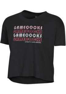 Alternative Apparel South Carolina Gamecocks Womens Black Headliner Crop Short Sleeve T-Shirt
