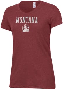Alternative Apparel Montana Grizzlies Womens Red Keepsake Short Sleeve T-Shirt