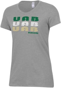 Alternative Apparel UAB Blazers Womens Grey Keepsake Short Sleeve T-Shirt