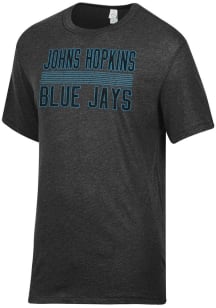 Alternative Apparel Johns Hopkins Blue Jays Black Keeper Short Sleeve Fashion T Shirt