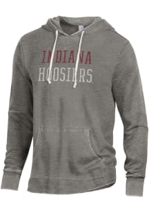 Mens Indiana Hoosiers Grey Alternative Apparel School Yard Long Sleeve Fashion Hood