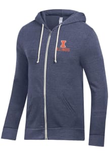 Mens Illinois Fighting Illini Navy Blue Alternative Apparel Rocky Long Sleeve Zip Fashion