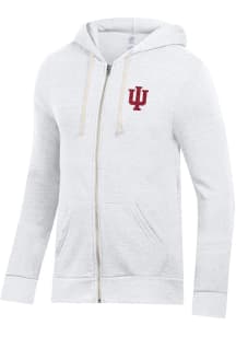 Mens Indiana Hoosiers White Alternative Apparel Rocky Long Sleeve Zip Fashion