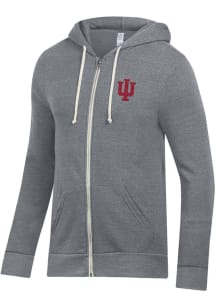 Mens Indiana Hoosiers Grey Alternative Apparel Rocky Long Sleeve Zip Fashion