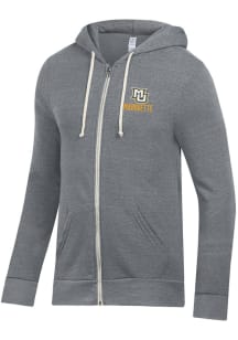 Alternative Apparel Marquette Golden Eagles Mens Grey Rocky Long Sleeve Zip Fashion