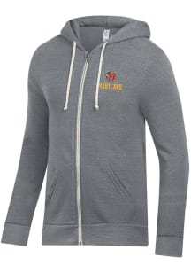 Mens Maryland Terrapins Grey Alternative Apparel Rocky Long Sleeve Zip Fashion