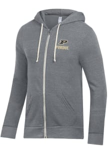 Mens Purdue Boilermakers Grey Alternative Apparel Rocky Long Sleeve Zip Fashion