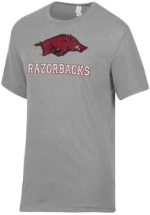 Alternative Apparel Arkansas Razorbacks Grey Keeper Short Sleeve Fashion T Shirt