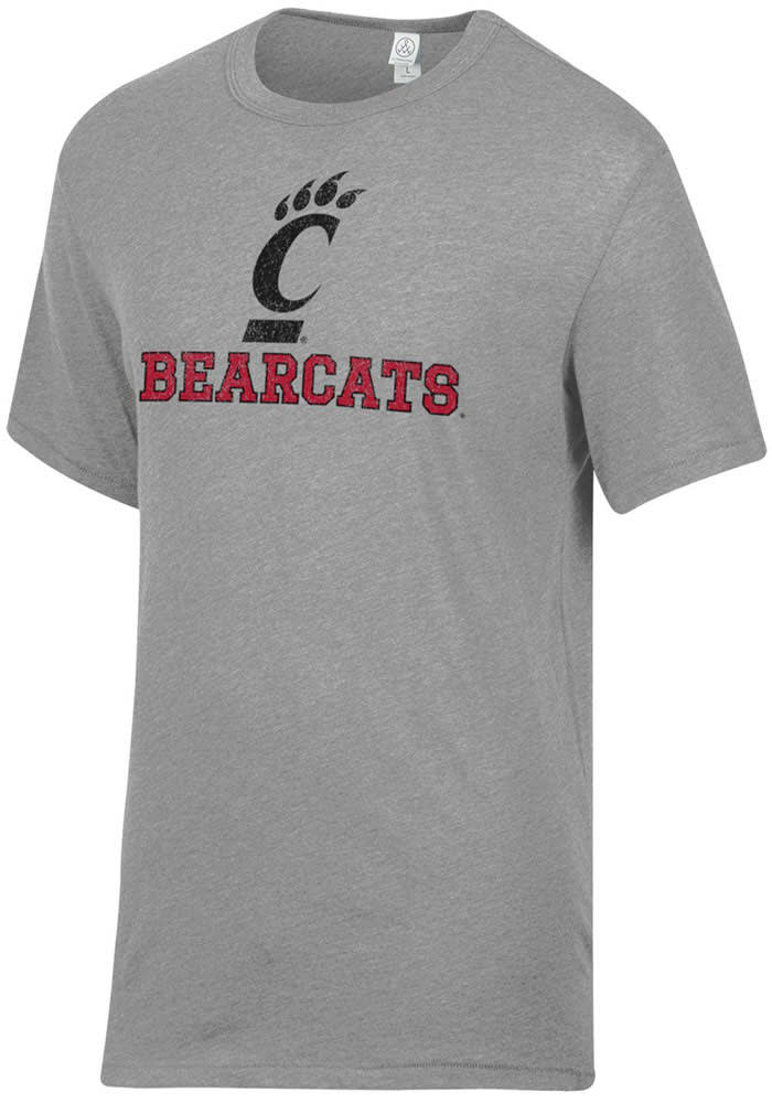 Alternative Apparel Cincinnati Bearcats Grey Keeper Short Sleeve Fashion T Shirt