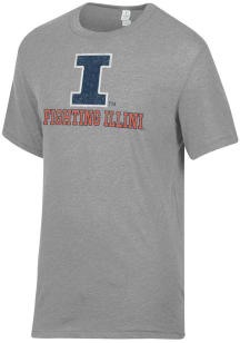 Illinois Fighting Illini Grey Alternative Apparel Keeper Short Sleeve Fashion T Shirt