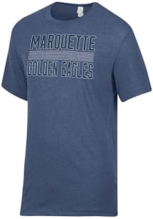 Alternative Apparel Marquette Golden Eagles Navy Blue Keeper Short Sleeve Fashion T Shirt