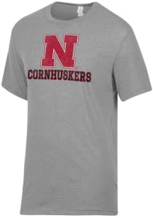 Nebraska Cornhuskers Grey Alternative Apparel Keeper Short Sleeve Fashion T Shirt