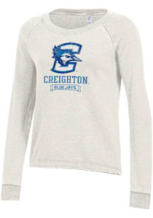 Alternative Apparel Creighton Bluejays Womens Ivory Lazy Day Crew Sweatshirt