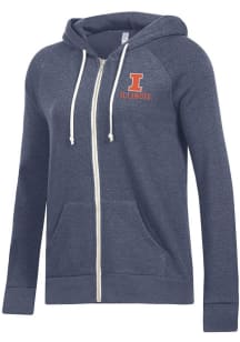 Alternative Apparel Illinois Fighting Illini Womens Navy Blue Adrian Hooded Sweatshirt