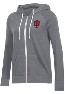 Womens Indiana Hoosiers Grey Alternative Apparel Adrian Hooded Sweatshirt