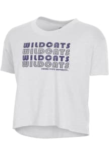 K-State Wildcats White Alternative Apparel Headliner Crop Short Sleeve T-Shirt