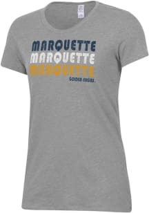 Alternative Apparel Marquette Golden Eagles Womens Grey Keepsake Short Sleeve T-Shirt