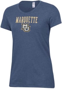 Alternative Apparel Marquette Golden Eagles Womens Navy Blue Keepsake Short Sleeve T-Shirt