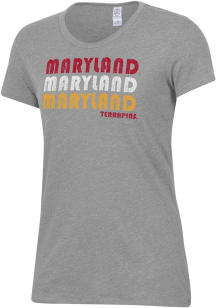 Maryland Terrapins Grey Alternative Apparel Keepsake Short Sleeve T-Shirt