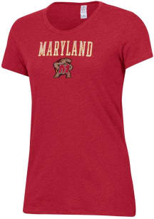 Maryland Terrapins Red Alternative Apparel Keepsake Design Short Sleeve T-Shirt