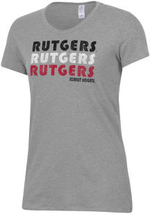 Alternative Apparel Rutgers Scarlet Knights Womens Grey Keepsake Short Sleeve T-Shirt