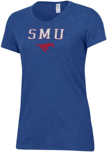 Alternative Apparel SMU Mustangs Womens Blue Keepsake Short Sleeve T-Shirt