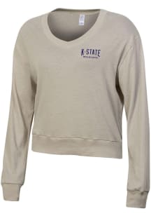 Alternative Apparel K-State Wildcats Womens Oatmeal Slouchy Long Sleeve T-Shirt