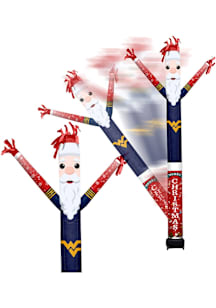 West Virginia Mountaineers Black Outdoor Inflatable Santa team color and team logo