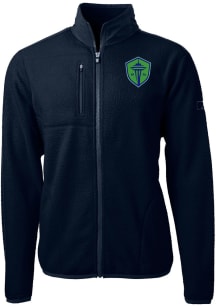 Cutter and Buck Seattle Sounders FC Mens Navy Blue Cascade Sherpa Big and Tall Light Weight Jacket