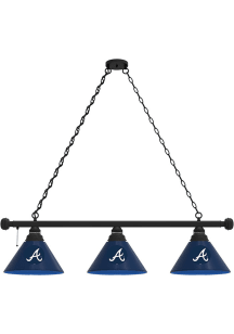 Atlanta Braves 3 Shade Black Billiard Lamp