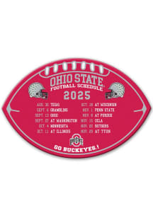 Ohio State Buckeyes Red 2025 Team Schedule Listing Magnet